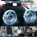 Car Backseat Fans for Backseat for Kids, Car Seat Fans for Baby Rear Facing Back Seat (No Battery)