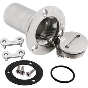 SHENGHUISS Boat Water/Diesel/Gas/Fuel Deck Fill/Filler 1-1/2 Inch(38mm) with Keyless Cap 316 Stainless Steel Boat Deck Hardware for Boat, Yacht, Caravan