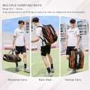 TILDOSAC Pickleball Bag - Large Paddle Bag for 4 Paddles & Accessories - Fence Hook, Extra Pockets, Shoe Compartment