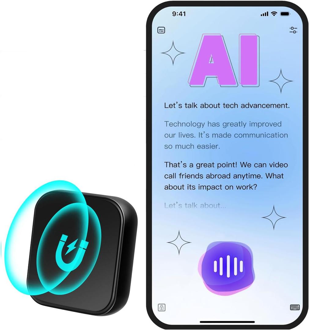 2025 New Version 132G AI Voice Recorder 9800 Hours Voice Activated Recorder Recording Device Built-in HD Recording Module, Hybrid ANC Precise Noise Reduction Technology for Meetings, Work, Lectures (Black)