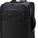 LOVEVOOK Carry On Luggage 22x14x9 Airline Approved, 20 Inch Softside Suitcases with Wheels, Lightweight Spinner Carry on Suitcase with TSA Lock, Water-Resistant Large Capacity Luggage for Travel