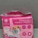 American Kennel Club Female Dog Wrap, Disposable Diapers with Wetness Indicator, Small, 50 Count (Small Waist Size 12 - 20 in)