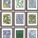 11x14 Picture Frame Set of 9 with HD plexiglass cover for Pictures 8x10 with Mat or 11x14 Without Mat, Wall or Tabletop Gallery Photo Frames Walnut