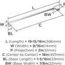 Amerock 18" Westerly Polished Chrome Appliance Pull