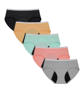 Period Underwear for Teens Heavy Flow High Absorbency Girls Menstrual Panties Cotton Leakproof Protective Briefs, Size XL 14-16