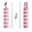 Telescoping Balloon Stand Set of 2, 1.5ft to 7ft Free Adjustable Metal Balloon Column Stand for Party Decorations