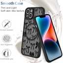 AIGOMARA Case for iPhone 14 Plus [Compatible with MagSafe] Black Ribbon Bow Pattern Design Soft TPU Bumper Hard PC Back Anti-Fall Shockproof Protective Slim Magnetic Cover for Women Girls