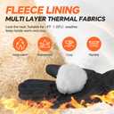 Winter Gloves Waterproof Windproof for Mens Women, Thermal Warm for Cold Weather, Grip Snow for Touch Screen Skiing Cycling Running Driving Snowboarding Fishing Outdoor (X-Small, Black)