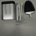 Sellemer Toilet Brush and Holder Set for Bathroom, Flexible Toilet Bowl Brush Head with Silicone Bristles, Compact Size for Storage and Organization, Ventilation Slots Base (2 Pack, Silver)