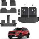 GALVAGNIATE Floor Mats for 2021-2024 2025 Kia Sorento 6-Seat/7-Seat (Not for Hybrid), All Weather TPE Floor Mat and 2-in-1 Cargo Liner with Backrest Mat for Sorento Accessories