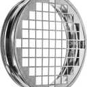 Galvanized Metal Duct End Cap - 4 Inch Fit with Mesh/Net - Galvanized Steel Exhaust Pipe Plug - Indoor, Outdoor Ducting Guard/Tee Cap - Vent Duct Fittings - Exterior Dryer Vent Cover