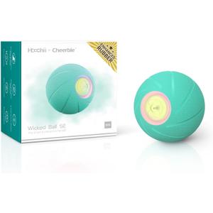 Interactive Dog Toys, Wicked Ball SE, 3 Interactive Modes,Enhanced Rubber Active Rolling Dog Toy with LED Lights for Small Medium Dogs, Motion-Activated Dog Stimulation Toy for Boredom Relief