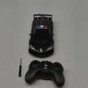 Remote Control Car, Transform Robot RC Cars, 2.4Ghz Transforming Police Car Toy with LED Light, One-Button Deformation and 360 Rotating Drifting, Toys for Boys Age 4-7 8-12 (Black)