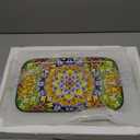vancasso Serving Platters Set of 3, 16"/14"/12" Inch Rectangular Trays - Extra Large, Ceramic Bohemian Serving Dish for Entertaining Food, Microwave & Dishwasher Safe, Vintage