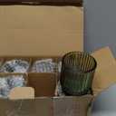 DEVI 8pcs Large Green Votive Candle Holders for Wedding Centerpieces, Glass Tea Lights Candle Holder Decor, Wedding Bridal Shower Party Table Decor, Vintage Boho Easter Decor for Table Centerpiece