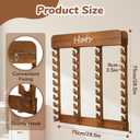 Wooden Hat Racks for Baseball Caps, 40-Slot Wall Mount Baseball Cap Rack, Hat Organizer for Display and Storage, Vertical Cap Hanger for Bedroom, Entryway or Closet