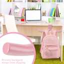 Geelin Bag Hook for Desk Table Heavy-Duty Backpack Hanger Clamp On Purse Holder Adjustable Under Desk Bag Hook for Headphones Handbag Hanger for Classroom Dorm Back to School(Pink)
