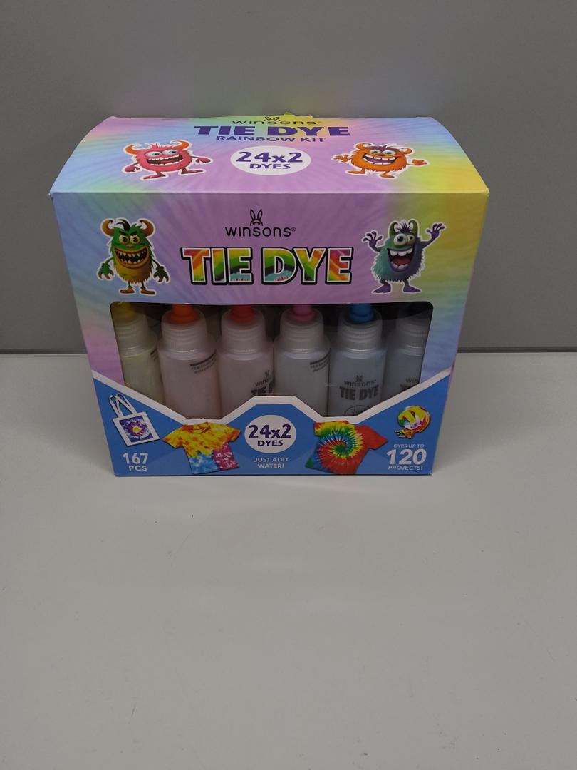 24 Colors Tie Dye Kit, Tie Dye Set for Kids, PreFilled Bottles, Non Toxic Permanent Fabric Dye Art Set, Easy DIY Fabric Art  Create Fun (24 Colors)