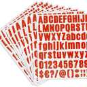 Letter Stickers, Alphabet Stickers, 10 Sheets Vinyl Letters Stickers, 1 Inch Self Adhesive Small Letter Number Stickers, Red Letter Decals for Mailbox, Window, DIY Crafts, Classroom Decor, Door, Car, Pack of 4