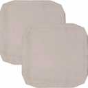 Oslimea Outdoor Cushion Covers Replacement 20x20x2 Waterproof Patio Furniture Cushion Seat Cover 2 Pack Removable Chair Pads Cover for Deep Seat Back Cushion, Tan
