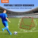 VEVOR Soccer Rebounder Net, Quick-Switch Angle Soccer Goal Rebounder for Control, Passing Practice, Heavy-Duty Iron Frame & PE Net, Easy Setup Ball Training Equipment for Teens&Adults