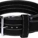 Leather Weightlifting Belt, Weight Lifting Belt 4 Inch Wide for Men Women, Gym Lever Belts -Lower Back Support- for Workout, Powerlifting, Squats, Deadlifts, Cross Training,Size M