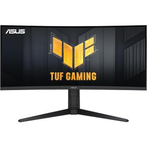 ASUS TUF 34 Inch Curved Gaming Monitor - WQHD (3440x1440), 165Hz, 1ms, Extreme Low Motion Blur, FreeSync Premium, Eye Care, Height Adjustable, DisplayHDR 400, DisplayPort, HDMI, USB - VG34VQL1B