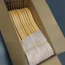 ZOBER High-Grade Wooden Hangers - Heavy Duty, Non Slip Wood Hangers for Coats, Jackets, Suits, & Pants - Clothes Hangers for Closet W/Bar and Notches 20 Pack