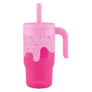 REDUCE CHILLER GO Insulated Kids Tumbler – 14 oz Stainless Steel Cup with Leak-Proof Lid, Stays Cold 18 Hours, Dishwasher Safe – Kids Water Bottle for School, Travel & On the Go