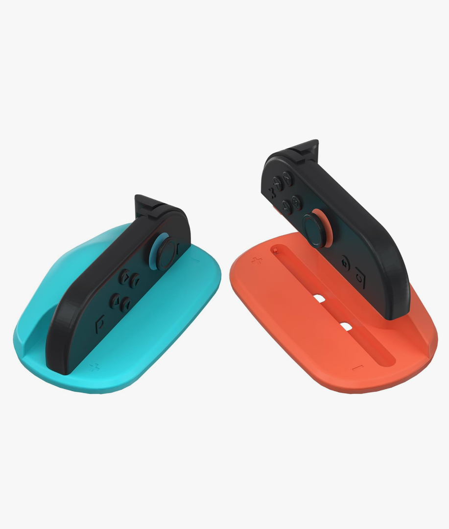 Orzero Mouse Grip Stand Compatible for Switch 2 (2025) Joy-con, Mouse Shell Holder Adapter Accessories Enhances Desk Sliding Gaming Experience - Blue and Orange Pack of 2