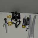 Spooktacular Creations Ninja Swords, Backpack Weapon Toy Set with Swords and Knives for Kids, Ninja Costume Accessories for Cosplay, Dress-up Party Black