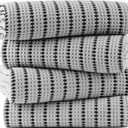 POLYTE 430 GSM Microfiber Oversize Quick Dry Lint Free Bath Towel, 60 x 30 in, 4 Pack (Waffle Weave)