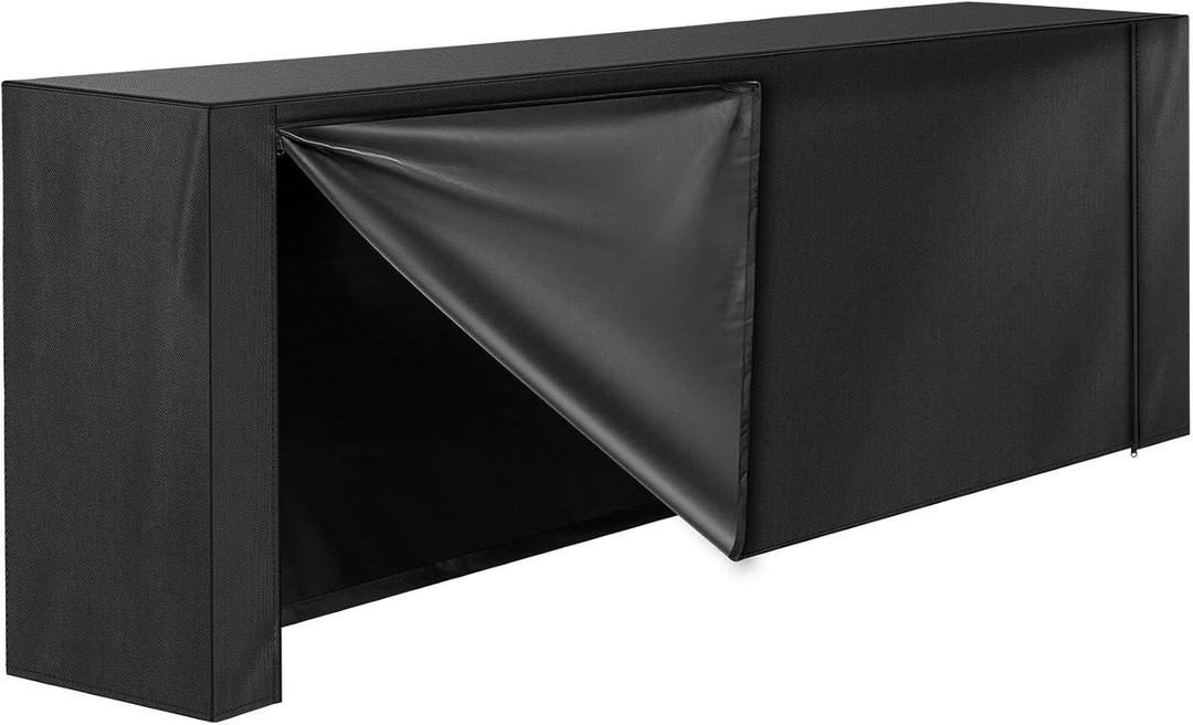 Honest 8ft Firewood Rack Cover, Heavy Duty Waterproof 600d Oxford Outdoor Firewood Storage Cover with Zipper and Openable Front Flap, Cover Only