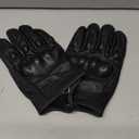 Superbike Full Finger Goat Skin Leather Touch Screen Motorcycle Gloves Men/Women S,M,L,XL,XXL (Perforated, L)