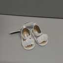 Josmo Infant Baby Girls Summer Sandals Soft Sole Newborn Toddler First Walker Crib Dress Sandals Size 2-4 Infant (White)