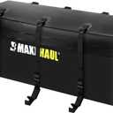 MaxxHaul 70209 Soft Shell Cargo Carrier Bag for Hitch Mount Cargo Rack - Heavy Duty and Water Resistant 47 inch 20 inch x 20 inch Black with Tie Down Straps