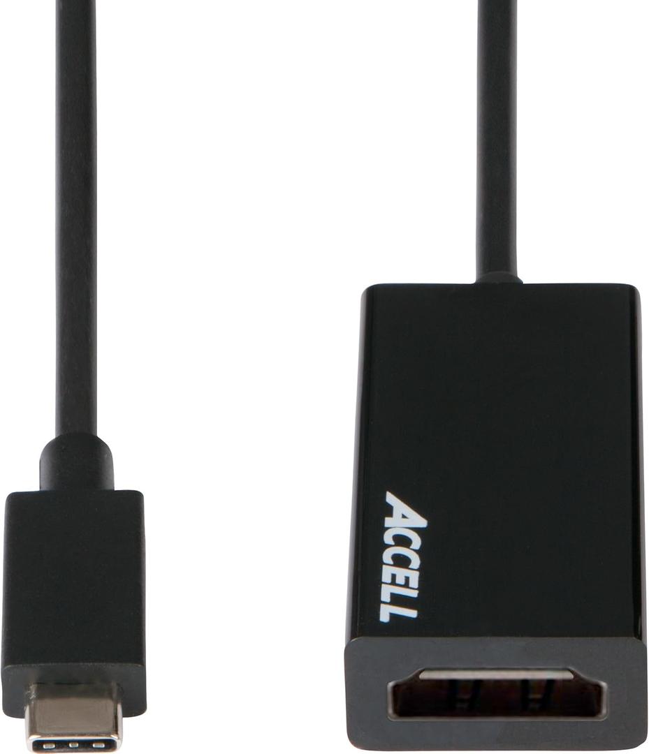 Accell USB-C to HDMI Adapter - USB 3.1 Type-C to HDMI 2.0 Active Adapter - 4K UHD @60Hz - Thunderbolt 3 compatible supporting DisplayPort Alt Mode