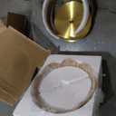 Oneach Boho Floor Lamp with 3 Color Temperatures, Farmhouse Floor Lamps for Living Room with Remote & Dimmable Bulb, Rattan Floor Lamp for Bedroom, Gold