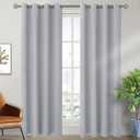 BGment Room Darkening Curtains 84 Inches Long - Grommet Thermal Insulated Drapes Window Treatment Curtains for Bedroom, 2 Panels, 52 x 84 Inch, Light Grey