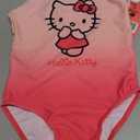 Hello Kitty Anime Girls Bathing Suit Kawaii Swimwear Stretchy Swimsuit for Beach Pool (5-6 Years, Pink)