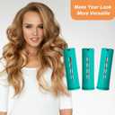 50 Pcs 1 Inch Perm Rod Set for Nature Hair, Cold Wave Rods for Short Hair, Plastic Hair Curling Rollers Heatless Perming Rods Hair Curlers with Pintail Comb, Green