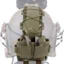 KRYDEX Tactical Helmet Pouch Battery Box Counterweight Pouch Remote Battery Helmet Accessory Storage Bag with Hook and Loop for Tactical Helmet (MC)