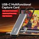 HDMI Audio Video Capture Card, 1080P Cam Link Game Audio Adapter DP to HDMI USB 3.0 Record Device for Streaming, Live Broadcasting, Video Conference, Teaching, Gaming