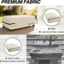 Porch Shield Patio Coffee Table Cover - Waterproof Outdoor Furniture Rectangular Small Table Covers 48 x 26 inch, Beige
