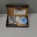 3 Inch Shower Arm with Flange and Stabilizer Bracket, Ceiling Mount Replacement Rain Shower Head 304 Stainless Steel Straight Arm For Fixed Shower Head, Matte Black