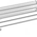 Laundry Drying Rack Collapsible, Wall Mounted, Clothes Drying Rack, 31.5" Wide, 13.2 Linear Ft, 5 Aluminum Rods, 60 lb Capacity, Laundry Racks for Drying Clothes with Wall Template (White, 39.5")