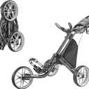 Caddytek CaddyLite EZ Fold Version 8 Golf Push Cart  Collapsible, Lightweight, 3-Wheel, One-Click Folding for Easy Storage (Dark Grey)