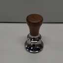 Coffee Espresso Tamper with WDT Tool, Coffee Press with Silicone Mat, 100% Flat Stainless Steel Base Tamper for Espresso Coffee Machine (Brown2, 51mm)