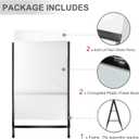 24x36 Inches Double Sided Heavy Duty Slide-in Folding A-Frame Sidewalk Curb Sign Stand Display Poster Boards Poster Holder Frame Chalkboard Sign, (Black-Metal)