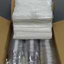 AOZITA 100 Pack - 16 oz Clear Plastic Cups with Lids and Straws, Food Safe Disposable Iced Coffee Cups for Cold Beverages, Smoothies, Iced Coffee, Leak-Proof, BPA-Free